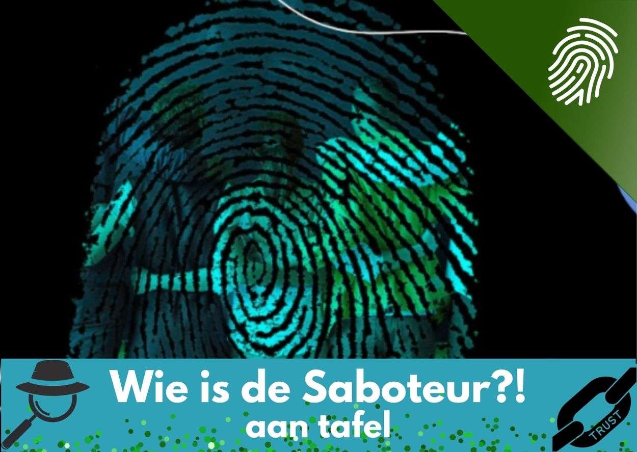 wie is de saboteur mol aan tafel teamuitje op locatie